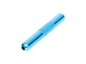 Aluminium snuifbuis ribbel blauw