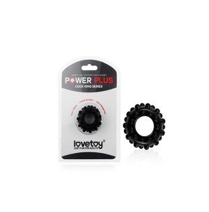 Powerplus Flexible Rib Cock Ring Black