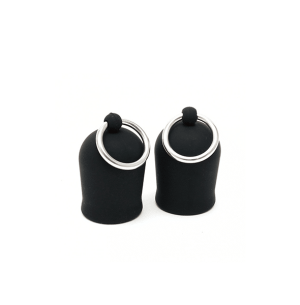 Tepel zuigers met ring Zwart